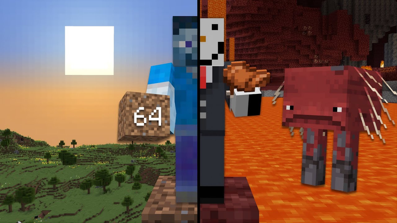 Гонка заданий в Minecraft, но мы меняемся местами каждую минуту.