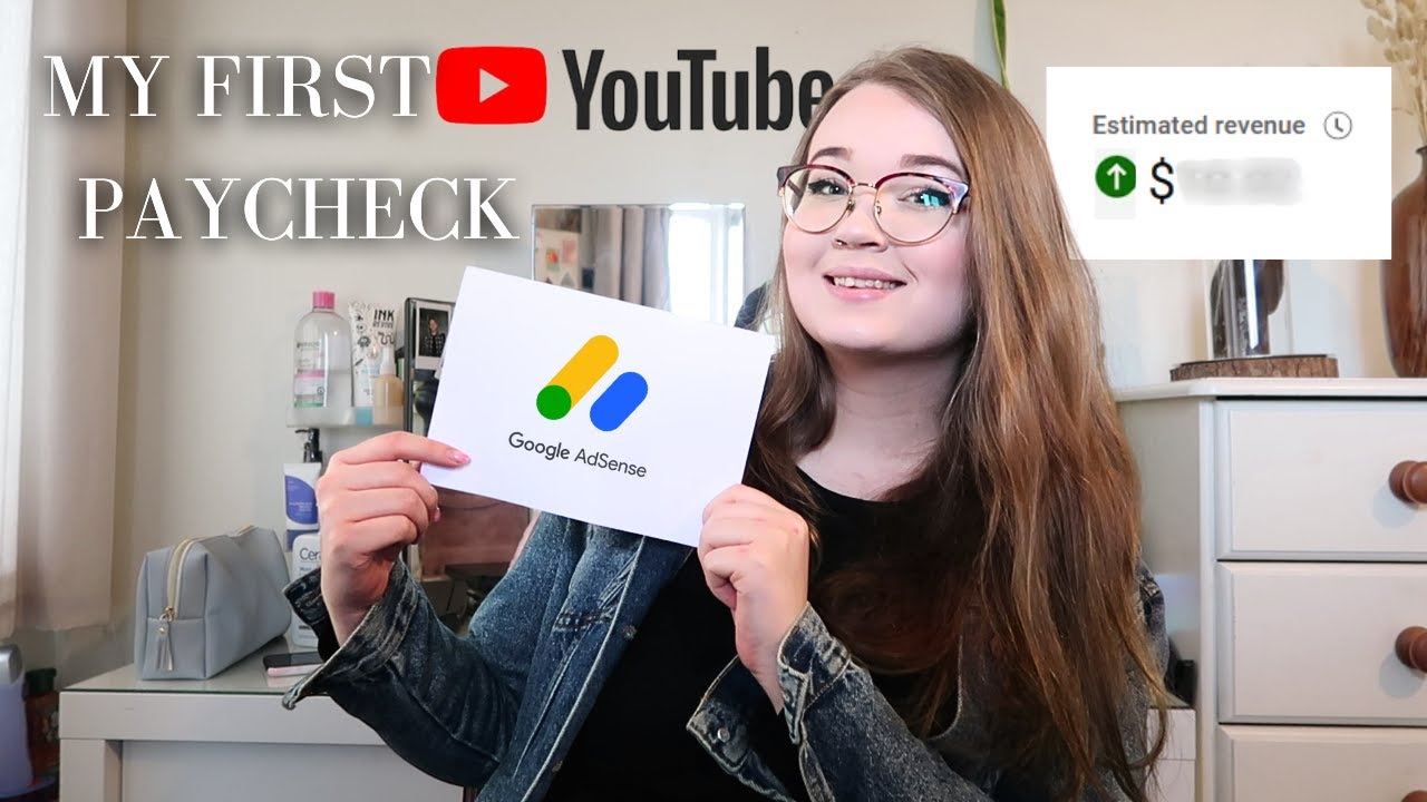 MY FIRST YOUTUBE PAYCHECK! | how to make money on youtube + how much I was paid