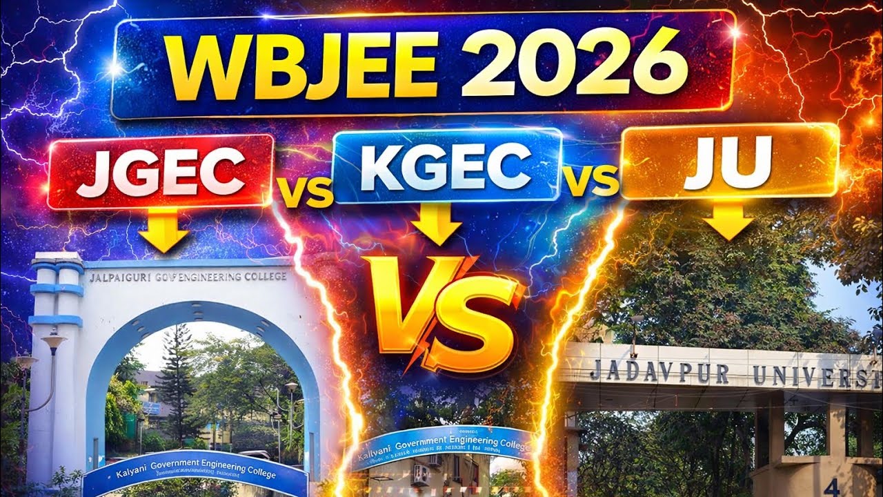 Jgec vs JU vs Kgec | JALPAIGURI vs Kalyani Govt vs Jadavpur | WBJEE 2026