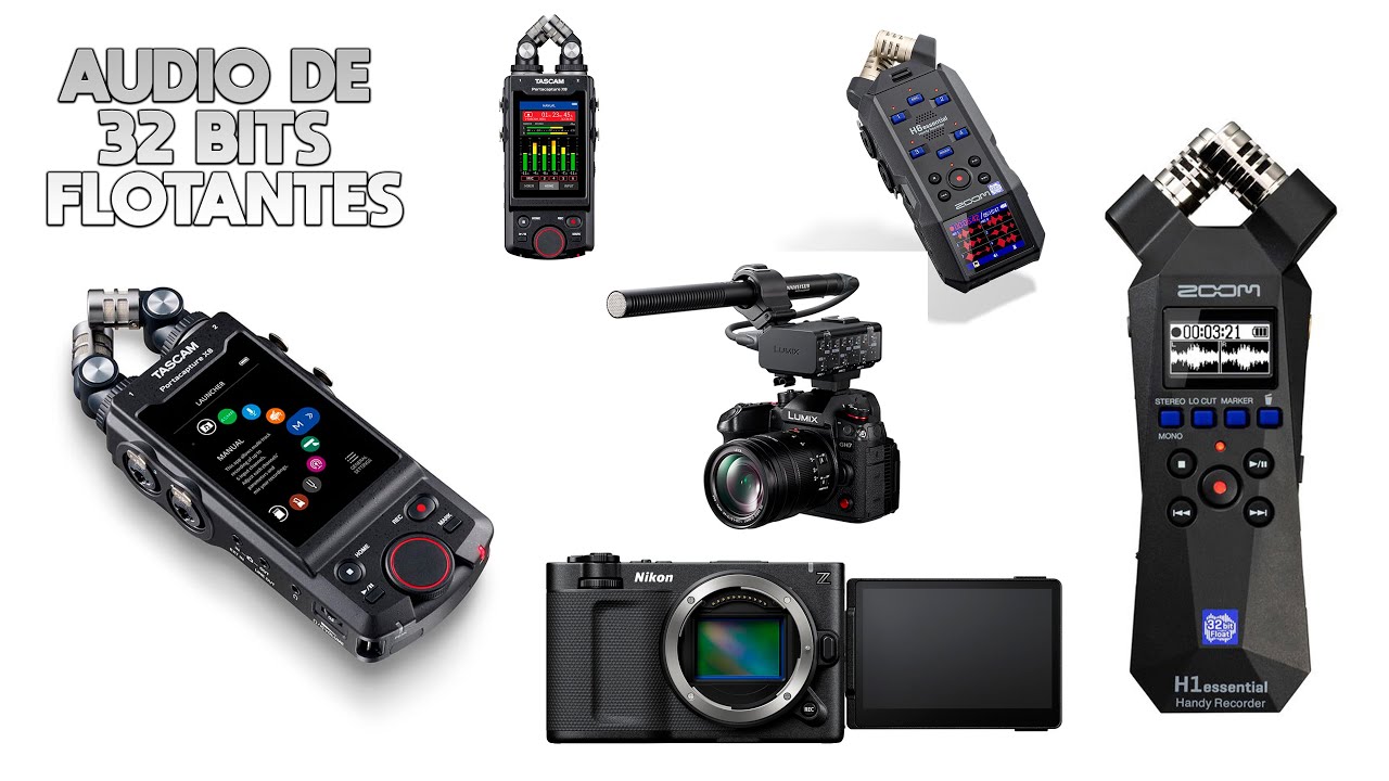 32 BITS FLOTANTES, panasonic gh7, nikon zr, Tascam, Zoom.