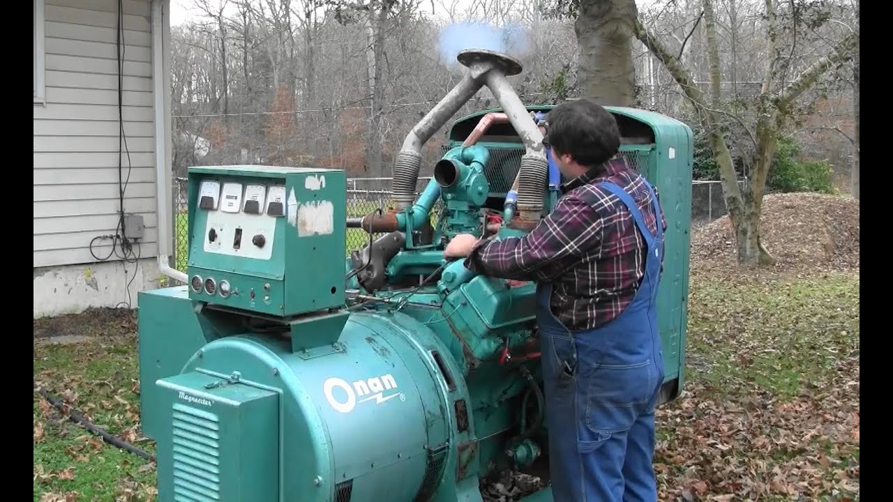 FIRST TEST RUN 884 CUBIC INCH V8 GENERATOR ONAN 140 WE