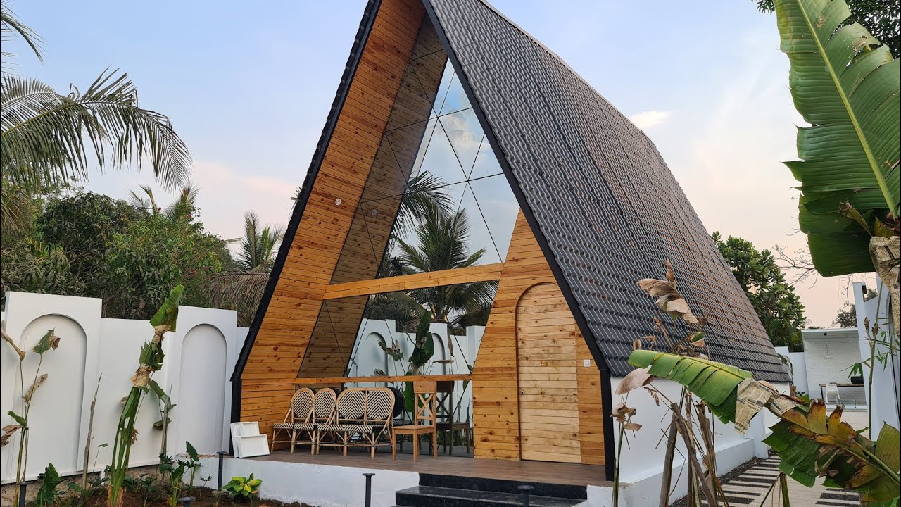 A frame Luxury Modern Craft Villa / Farmhouse Project Executed at Alibag Beach - India