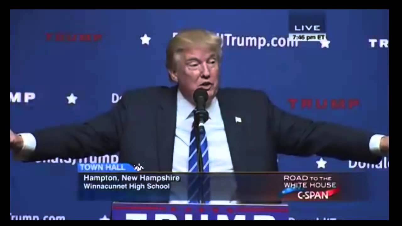 Donald Trump New Hampshire Campaign Rally Trump mocks Paul, Fiorina & Bush at rally 25/08/15