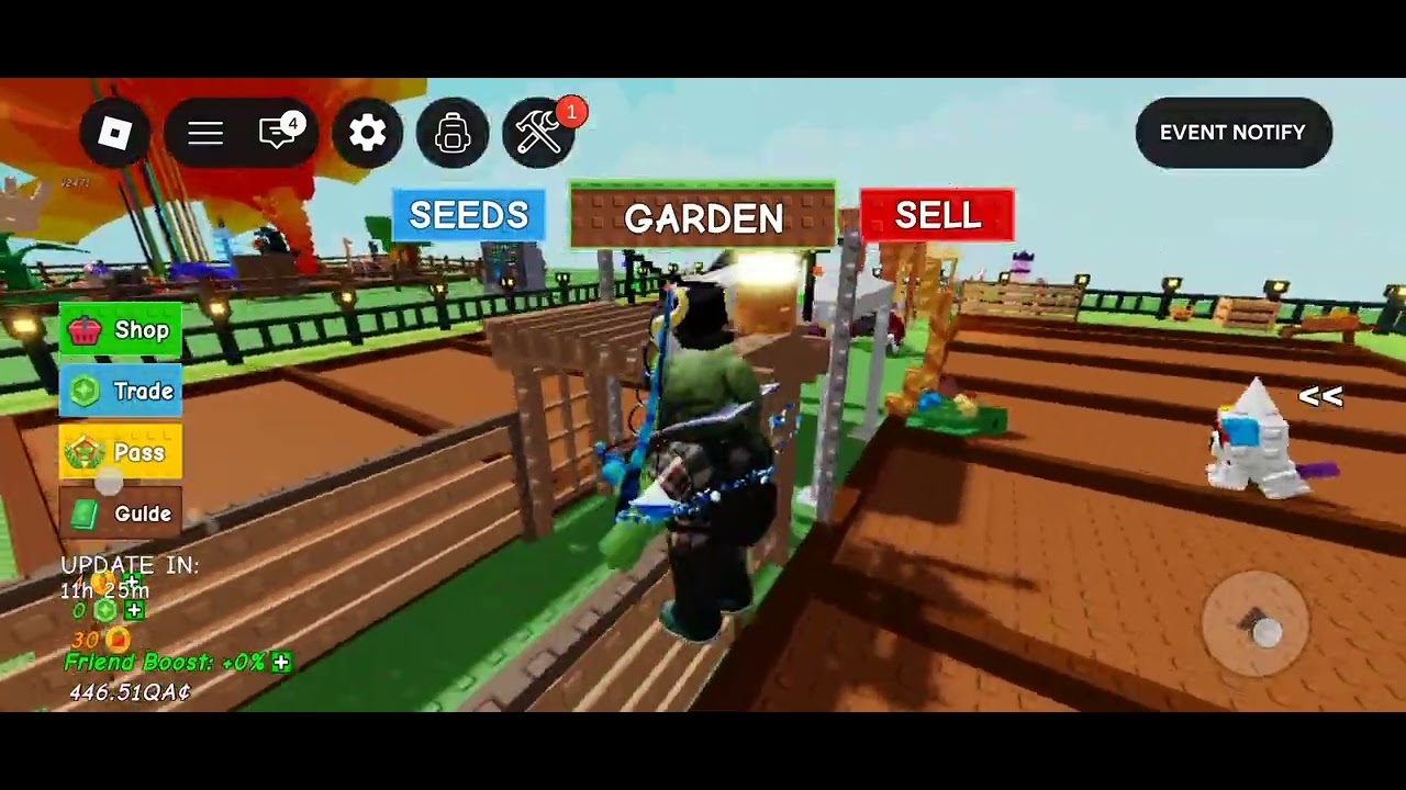 Aku main lagi roblox grow a garden