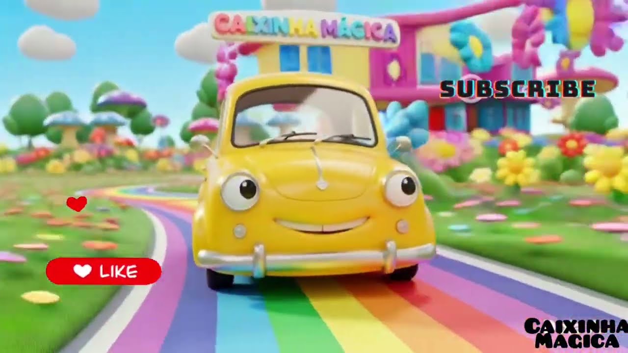 ​O Carro Mais Fofo do Mundo!Bibi Amarelo a Viagem Divertida|Música Infantil Original Caixinha Mágica