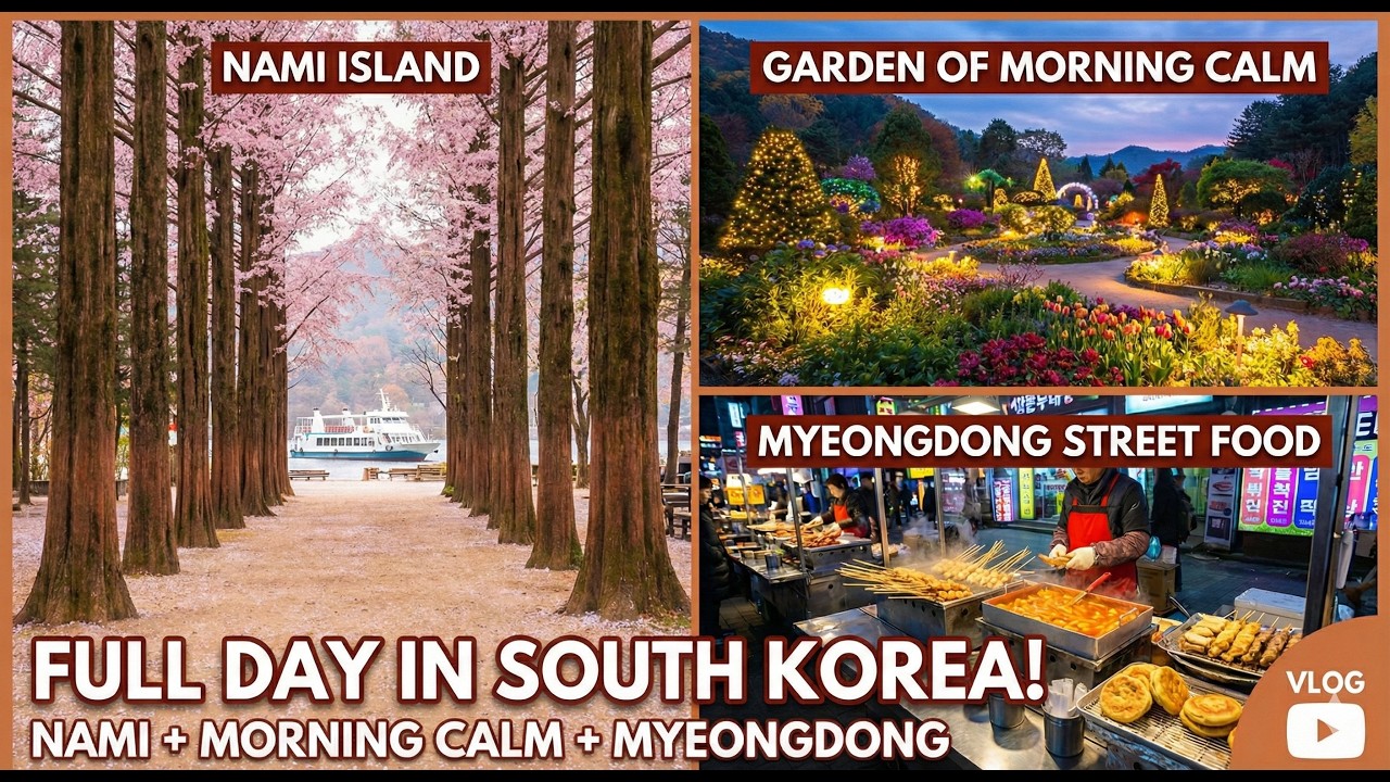 A Perfect Day Trip  🇰🇷 Nami Island, Garden of Morning Calm & Myeongdong street
