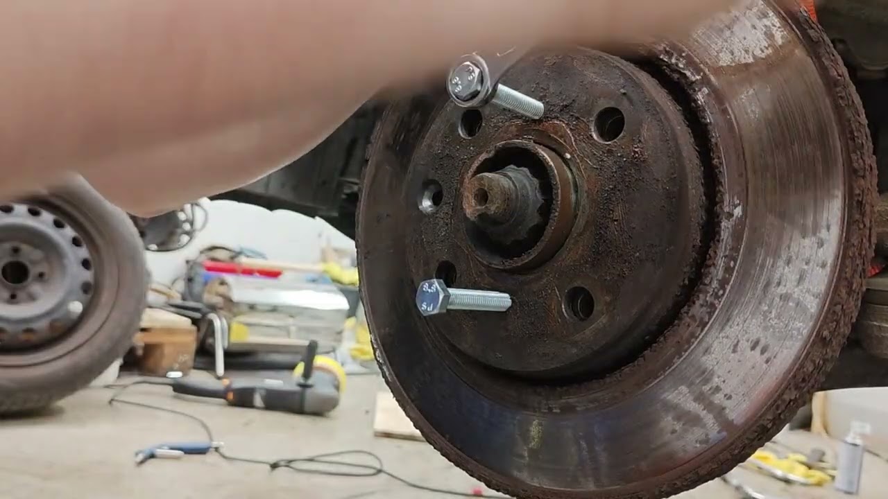 Easy trick to removing some brake rotors with this built in feature