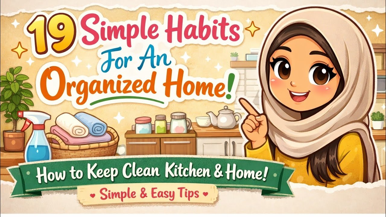 19 SIMPLE HABITS For An Organized Home ✨ How To Keep Clean Kitchen & Home | Simple & Easy Tips​