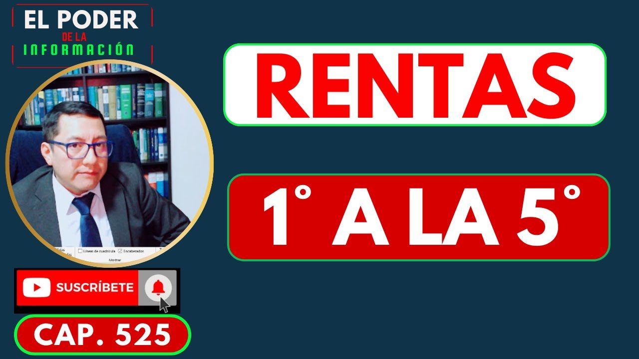 Rentas 1ra a 5ta en Per&uacute; Episodio N&deg;01 - 2025: Renta de primera, c&oacute;mo se determinan y cu&aacute;ndo aplican