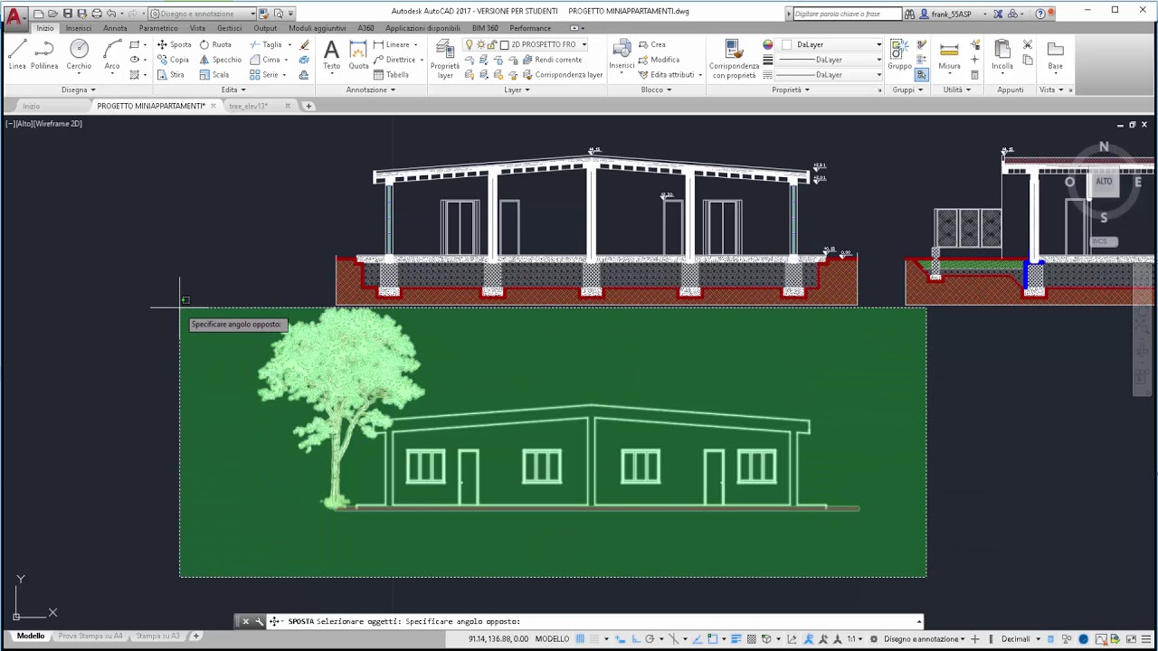 AUTOCAD Corso Intermedio 2D - Lez 41 - Prospetto Frontale - 4&deg; parte