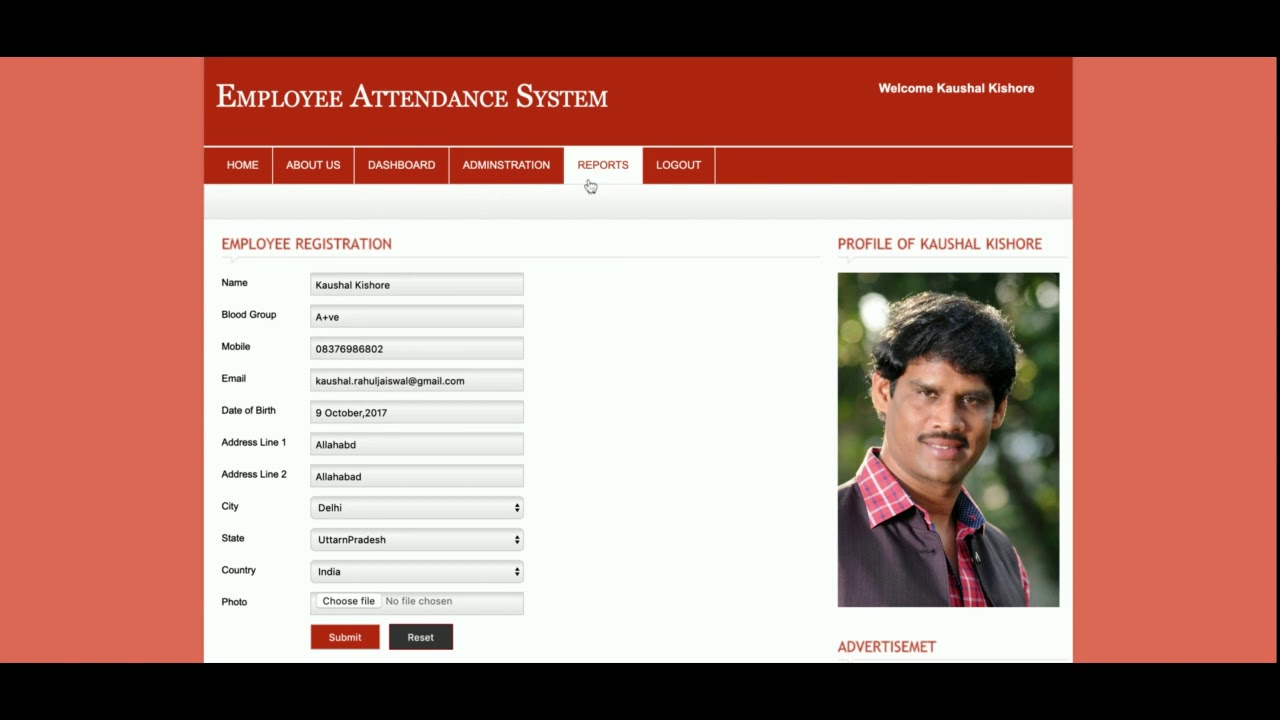 Employee Attendance System | PHP and MySQL Project Source Code | PHP MySQL CRUD Project