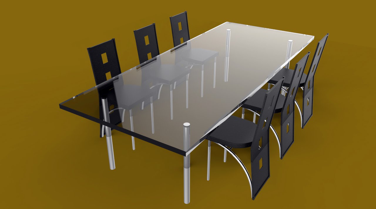 How to model a full dining table set in Maya 2016 ( full tutorial )