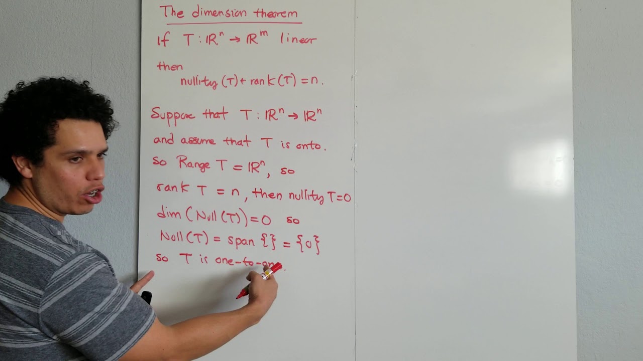 Dimension Theorem Corollary
