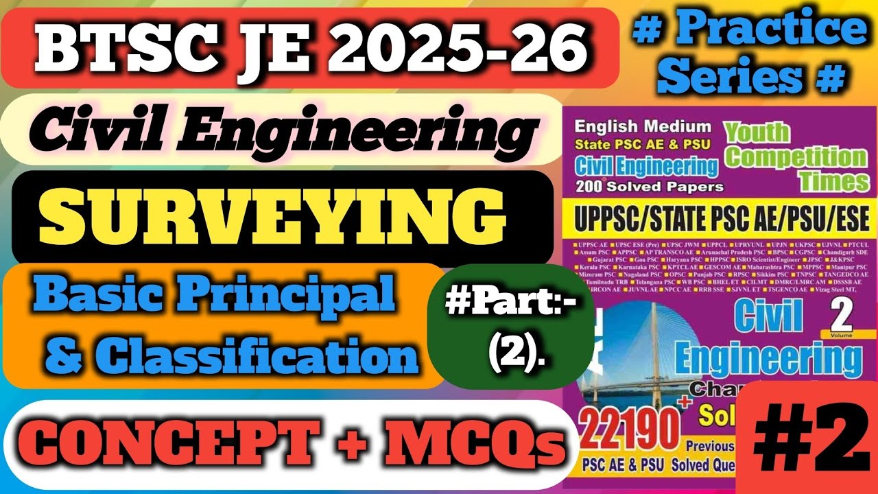 Surveying | BTSC JE 2025-26 | Basic Principal & Classification | Civil Engineering | Practice Series