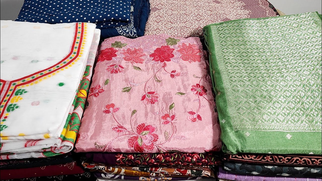 PURE DOLA SILK CUTWORK EMBROIDERY CHINON SILK EMBROIDERY DUPATTA|SEMISILK WITH STONEWORK