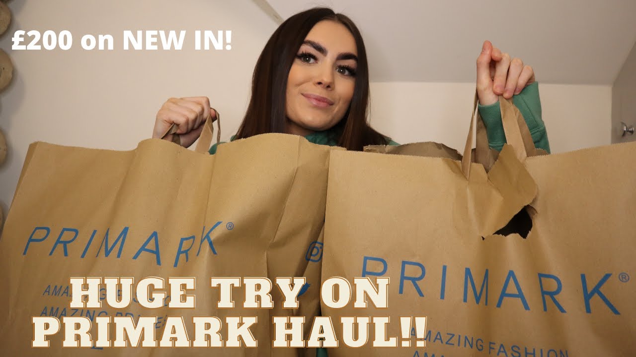 HUGE PRIMARK TRY ON HAUL, A BIT OF EVERYTHING! I SPENT £200!!!