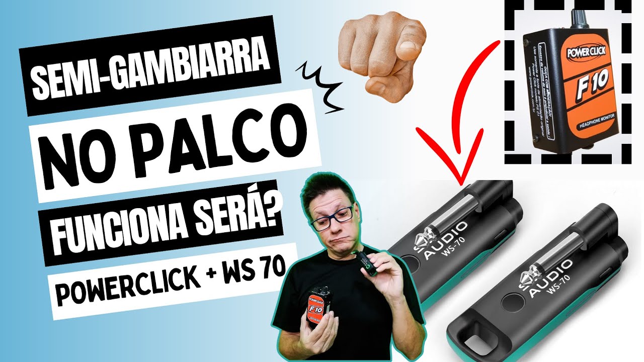 Gambiarra? Chega de Fios! O poder do Power Click F-10 com WS 70 da Swiff Audio |  Powerclick sem fio