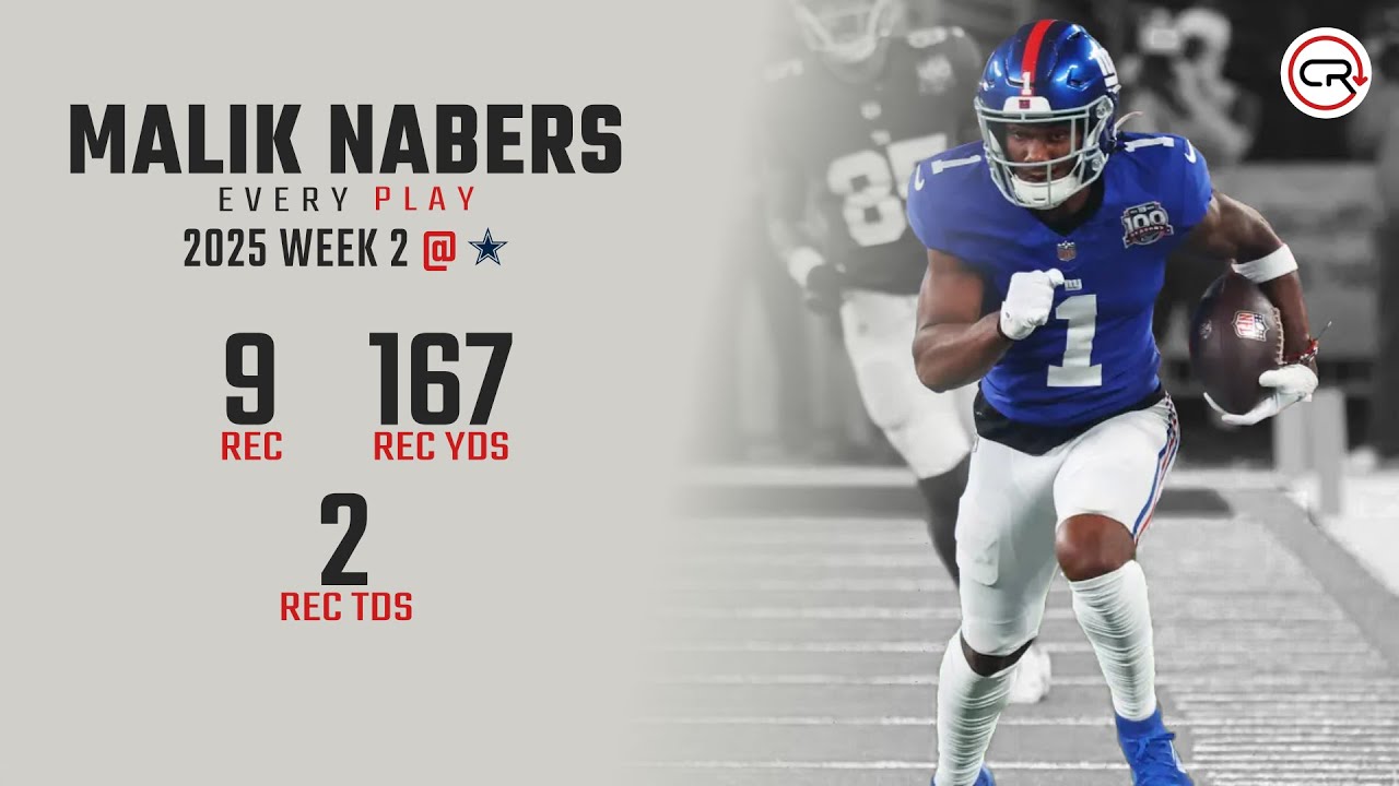 Malik Nabers Week 2 Highlights | Every Target and Catch vs Cowboys