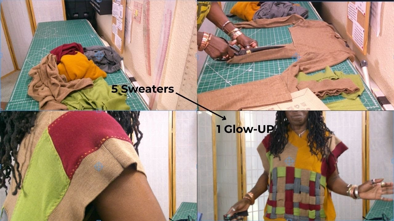 Upcycling Sweaters: 5 Into 1 Bold New Look / What's on my table Thursday Ep 29