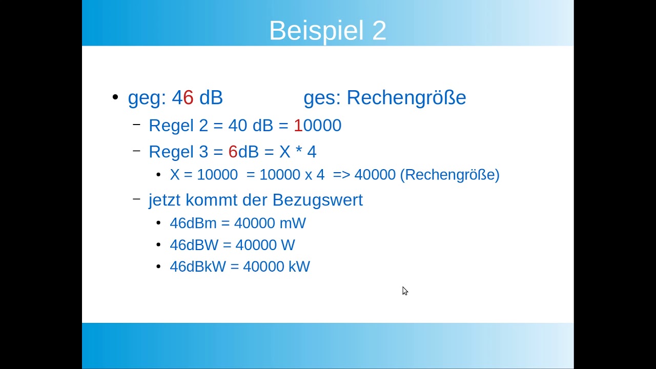 Dezibel rechnen ohne Taschenrechner