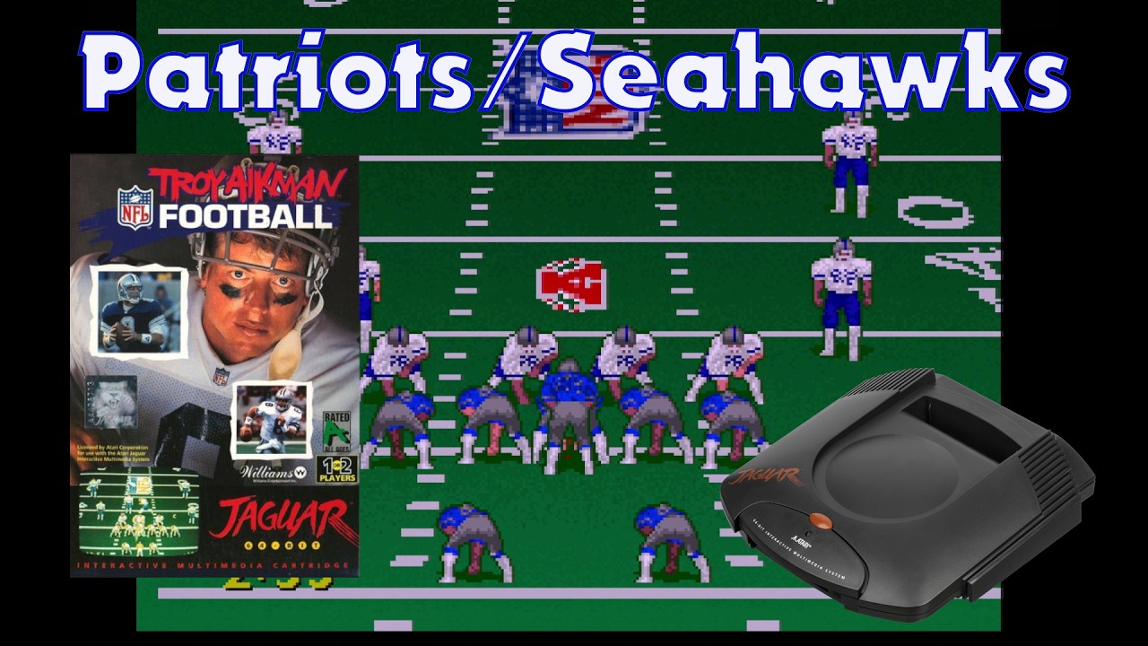 Patriots / Seahawks Sim - Troy Aikman NFL Football - Atari Jaguar (1994)