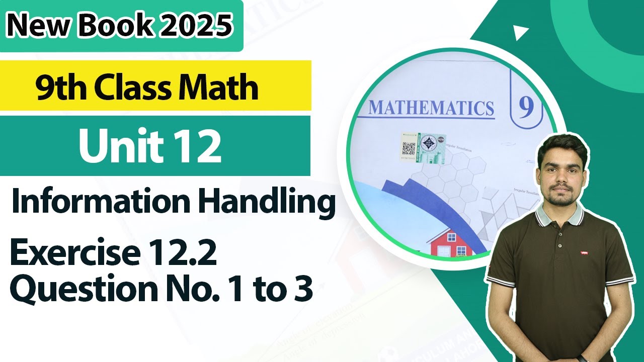 9th Class Math Unit 12 | Exercise 12.2 | Question 1 to 3 | 9th Math Book 2025