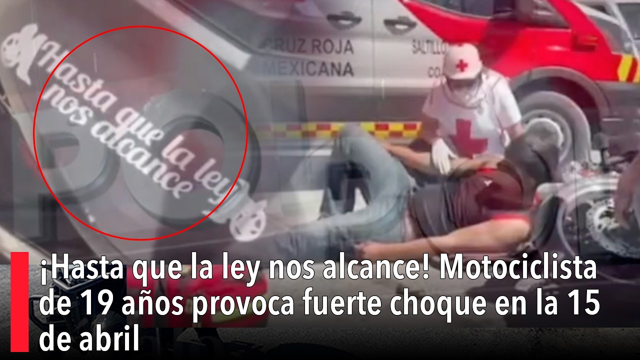 ¡Hasta que la ley nos alcance! Motociclista de 19 años provoca fuerte choque en la 15 de abril