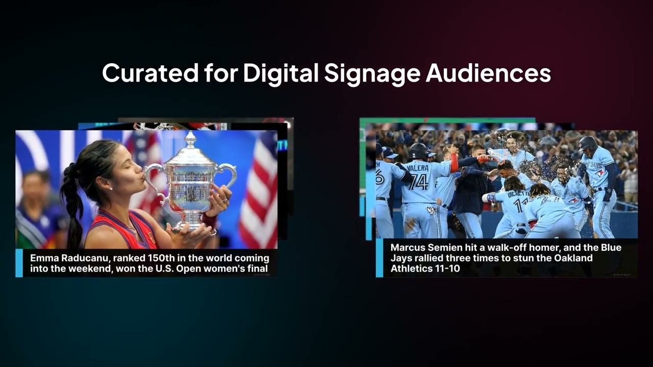 Sports News-in-Pics: Digital Signage Content App