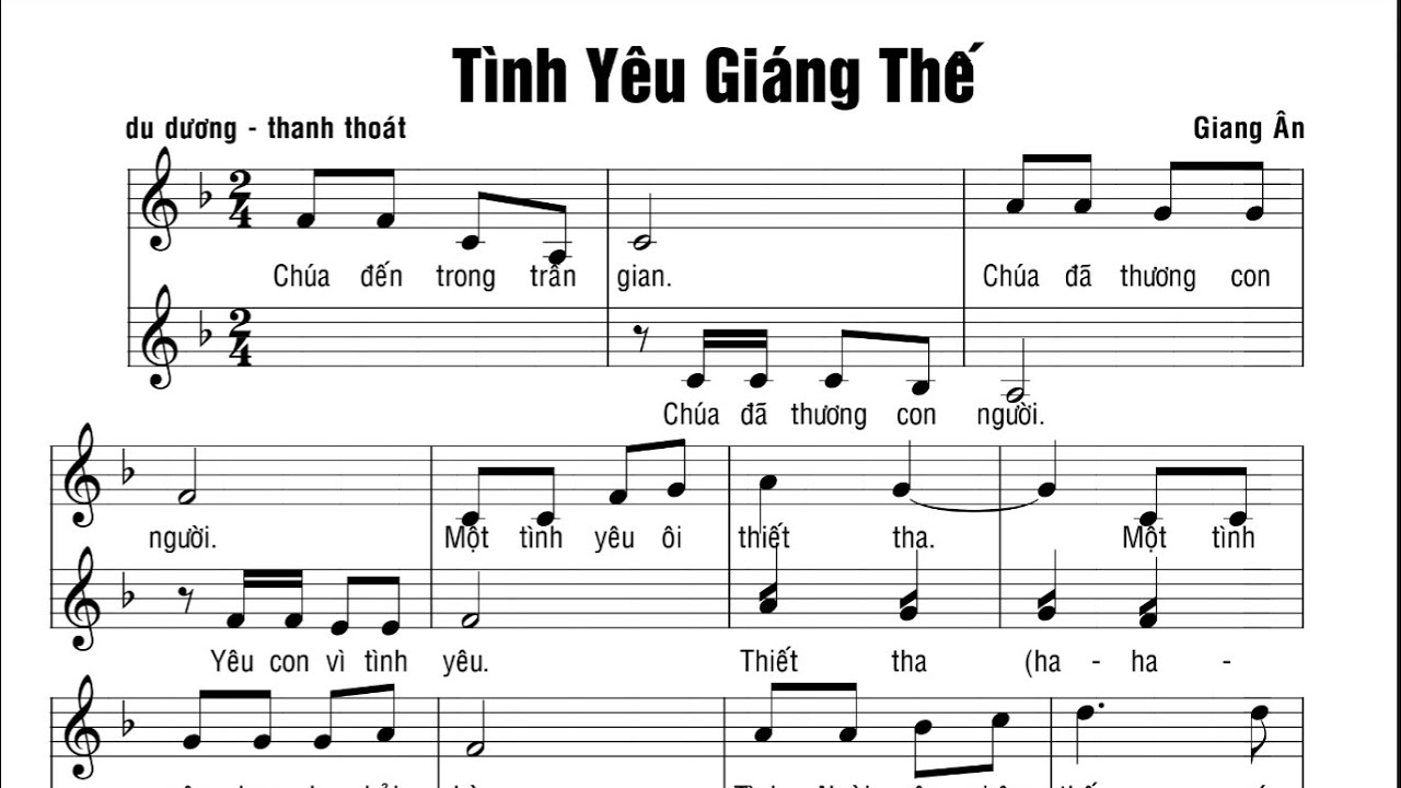 TÌNH YÊU GIÁNG THẾ  - GIANG ÂN - Trình bày Sr. Yên Giang