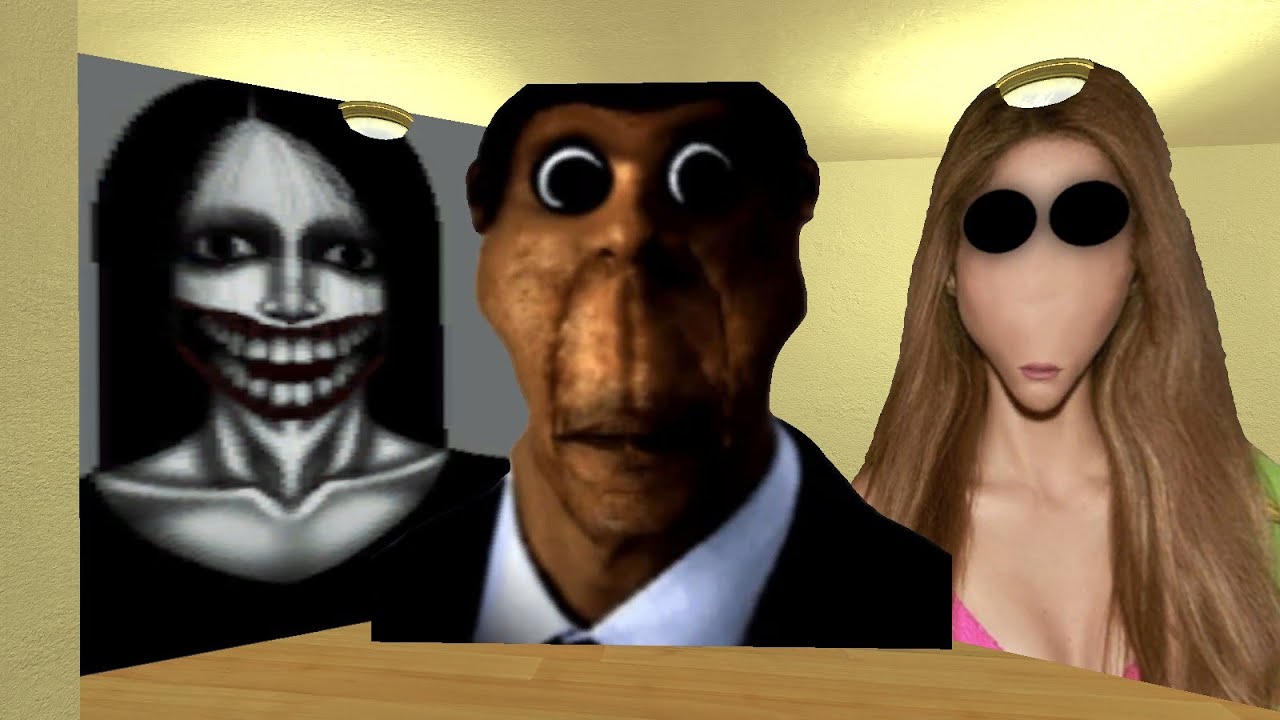 Kuchisake, Obunga And Shakira Pesadilla in The Hole Nextbot Gmod