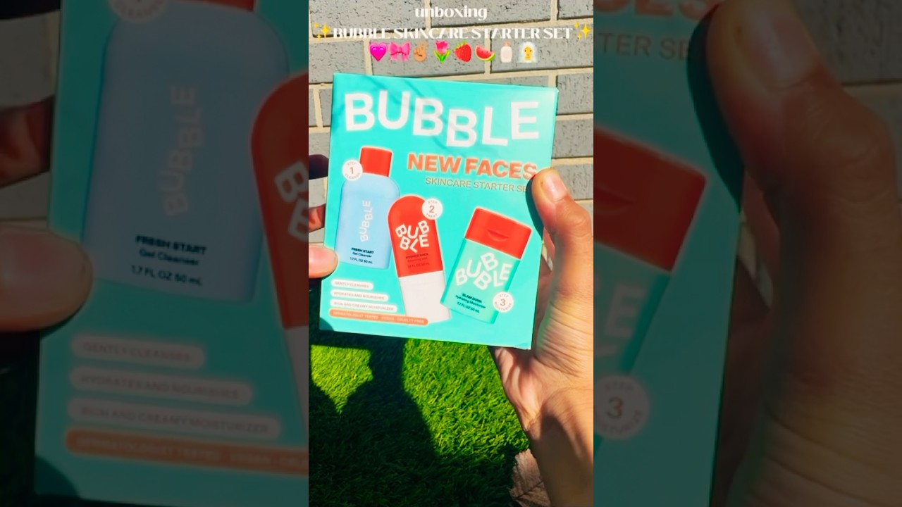 unboxing ✨BUBBLE SKINCARE NEW FACES✨✌🏽💗 @bubbleskincare #bubbleskincare #skincare #preppy #kpop