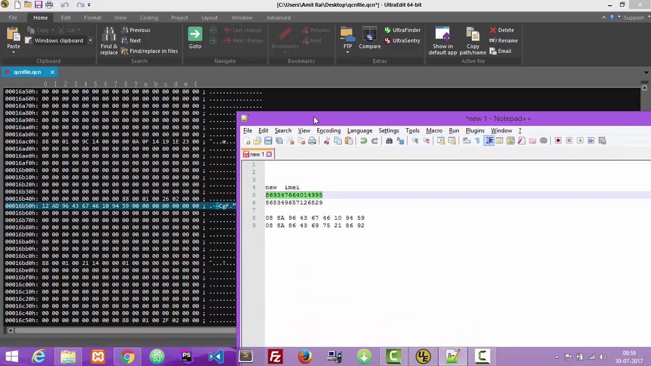 QCN Editing and Restoring original IMEI