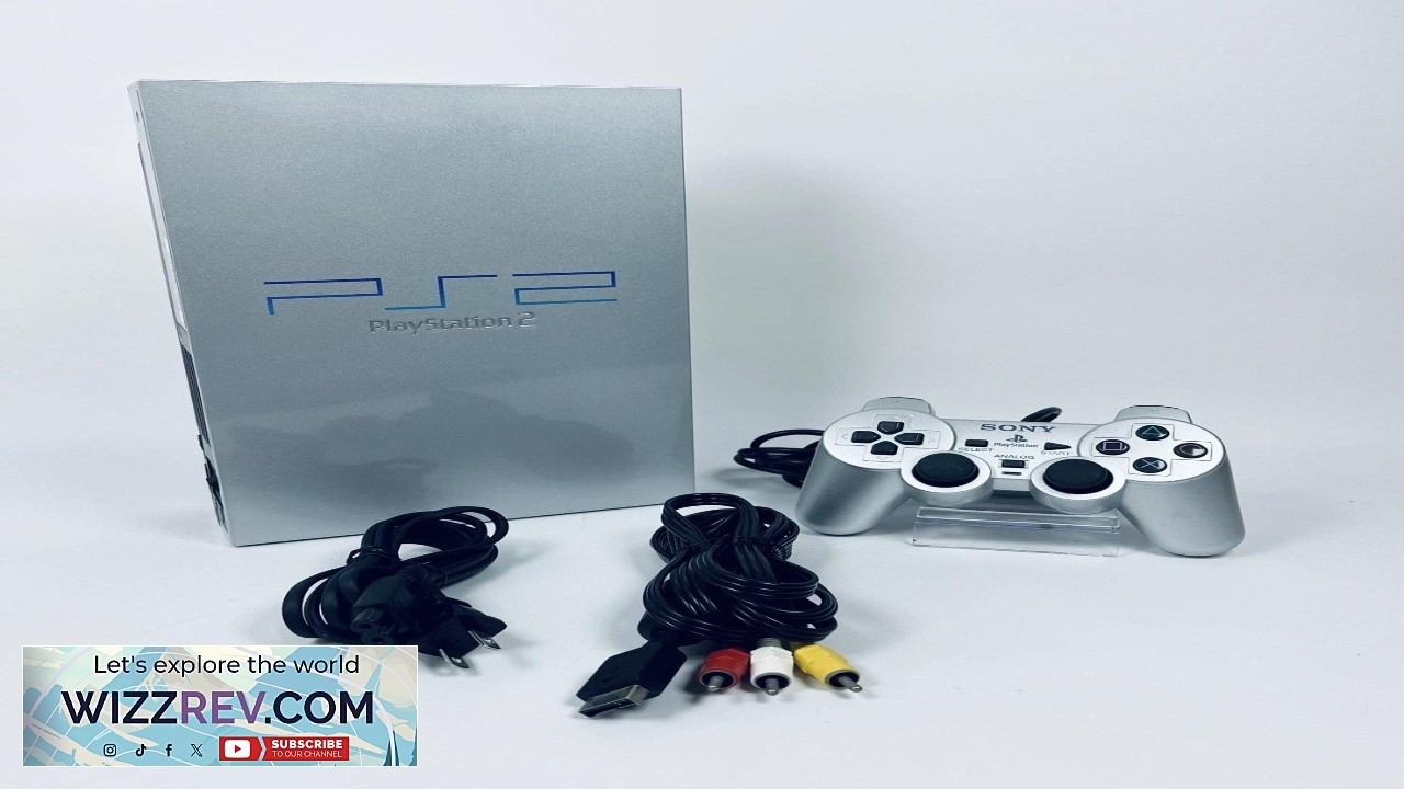 Sony PlayStation 2 PS2 SCPH 39000 Satin Silver Console NTSC J Japan Tested