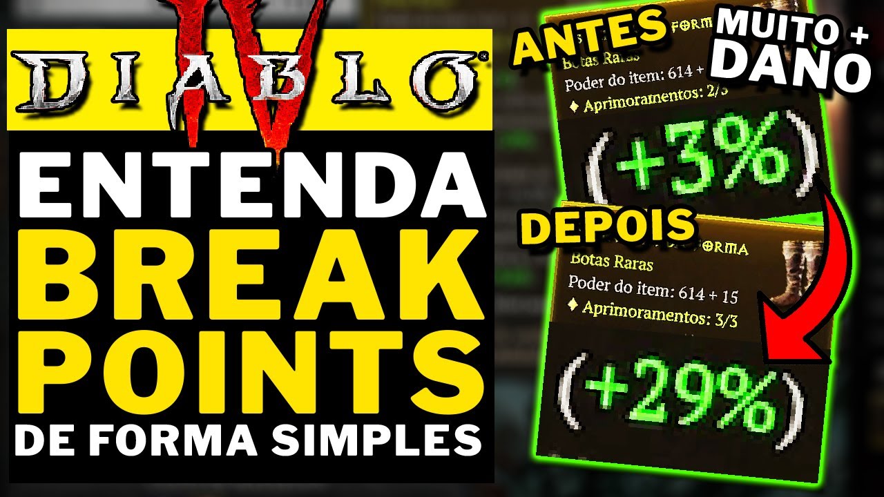 DIABLO 4 - NÃO PULE ISSO!!! AUMENTE MASSIVAMENTE SEU DANO!!! ENTENDA BREAK POINTS DE FORMA SIMPLES!!