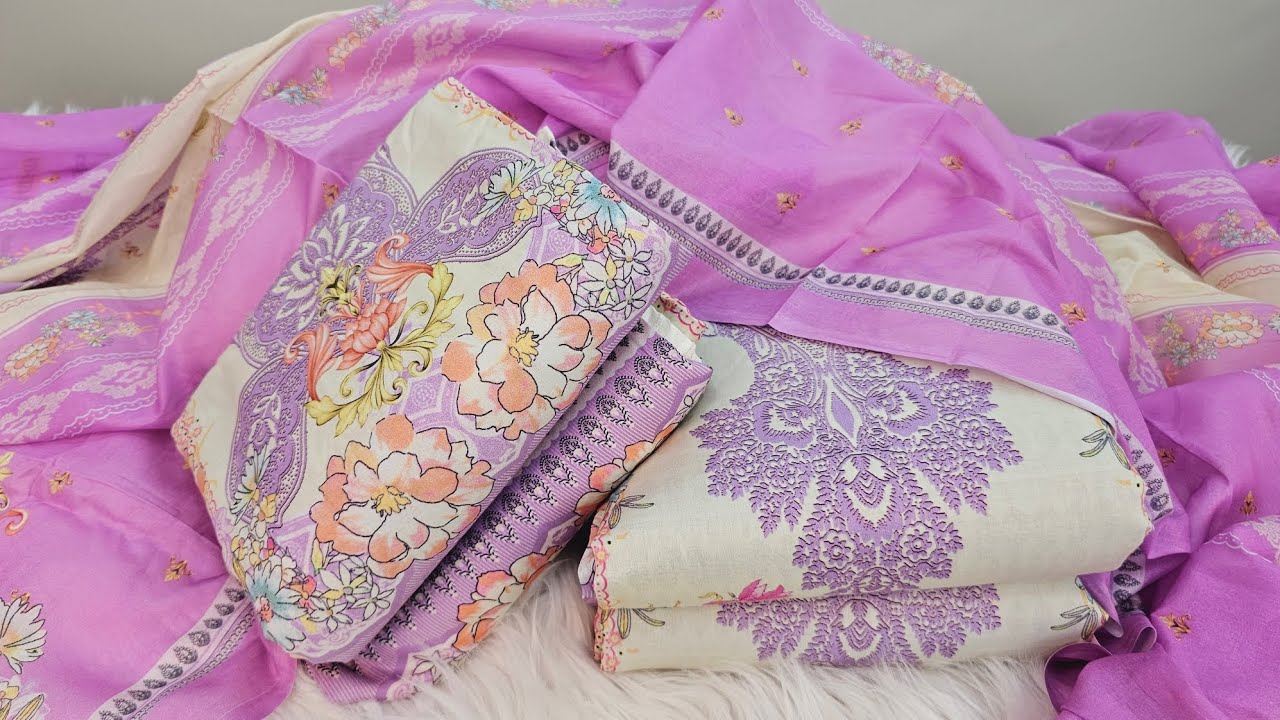 ফ্যাশনেবল লুক পেতে প্রিমিয়াম RIVA-COTTON থ্রি পিস 🎊 আধুনিকতার ছোঁয়া — Indian fashion dress 2025