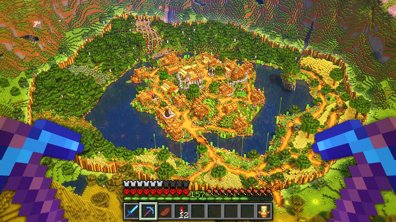 Мы построили ИДЕАЛЬНЫЙ РАЙ ДЛЯ ДЕРЕВЕНСКОГО ЖИТЕЛЯ в хардкорном Minecraft!