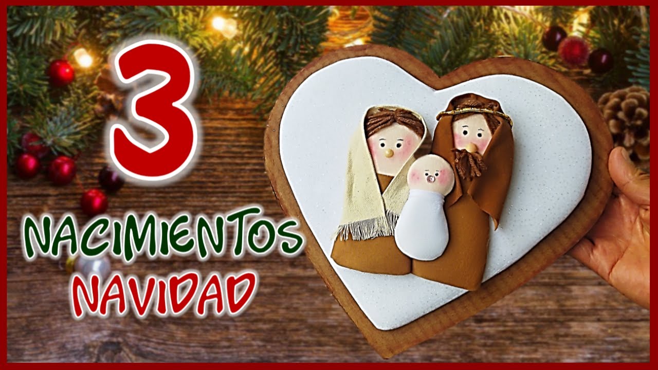 Cómo hacer un nacimiento navideño fácil y bonito - 3 NACIMIENTOS FÁCILES