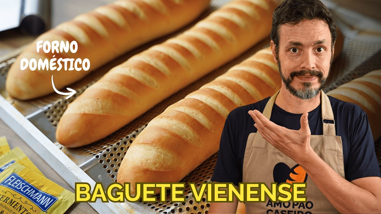 BAGUETE VIENENSE: Receita francesa fácil que não precisa de forno profissional
