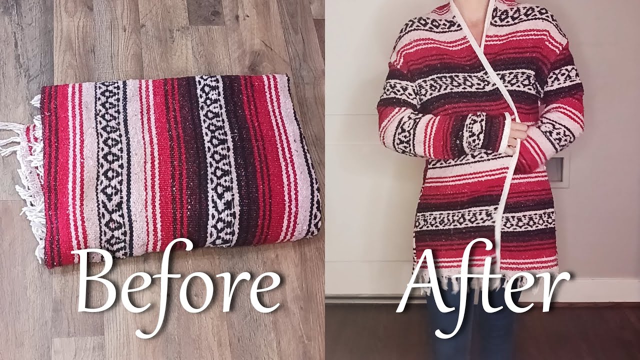 How I Made a Boho Coat Out of an Old Blanket (no pattern necessary!)
