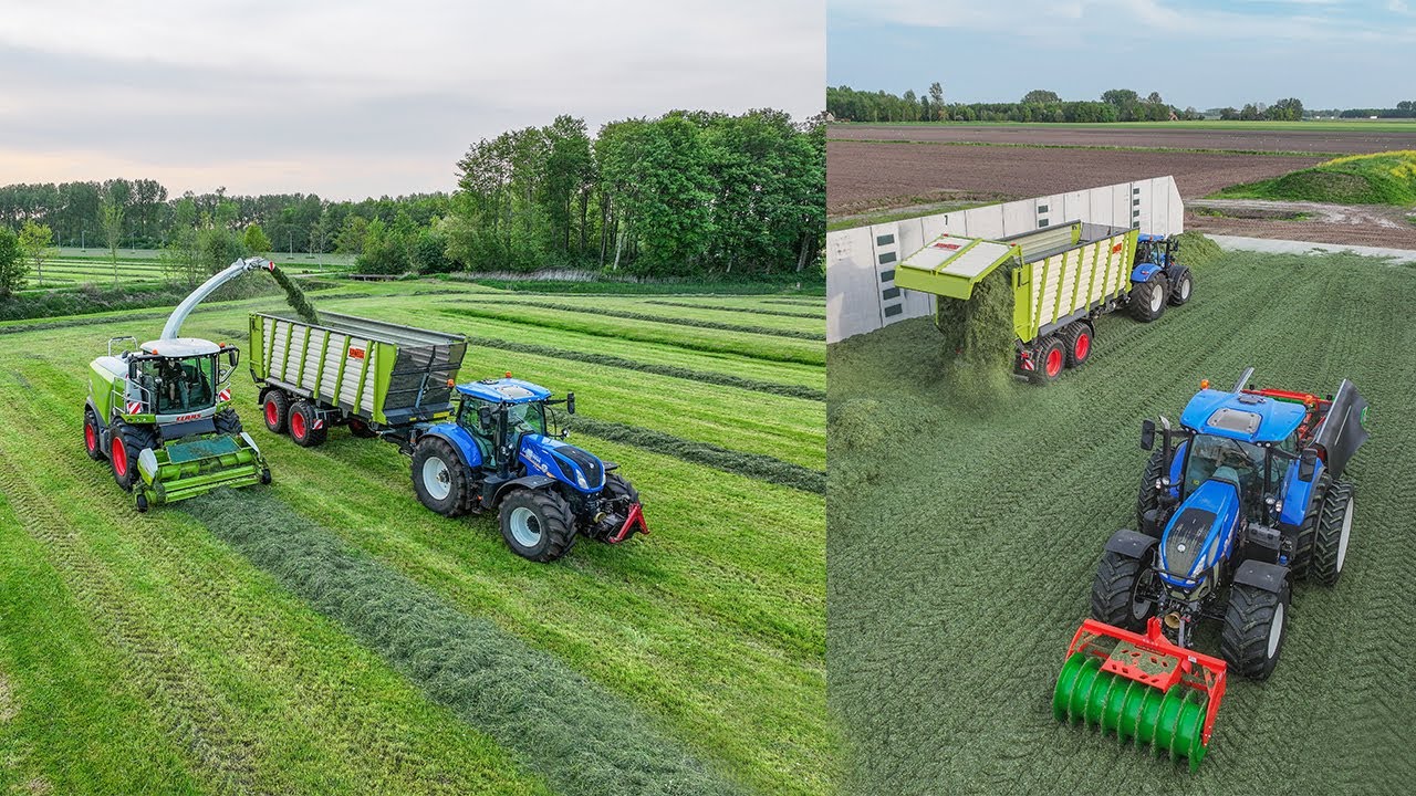 Loonbedrijf Lolkema Tijnje | Claas Jaguar 950 | Eerste snee gras hakselen melkveebedrijf De Gelder