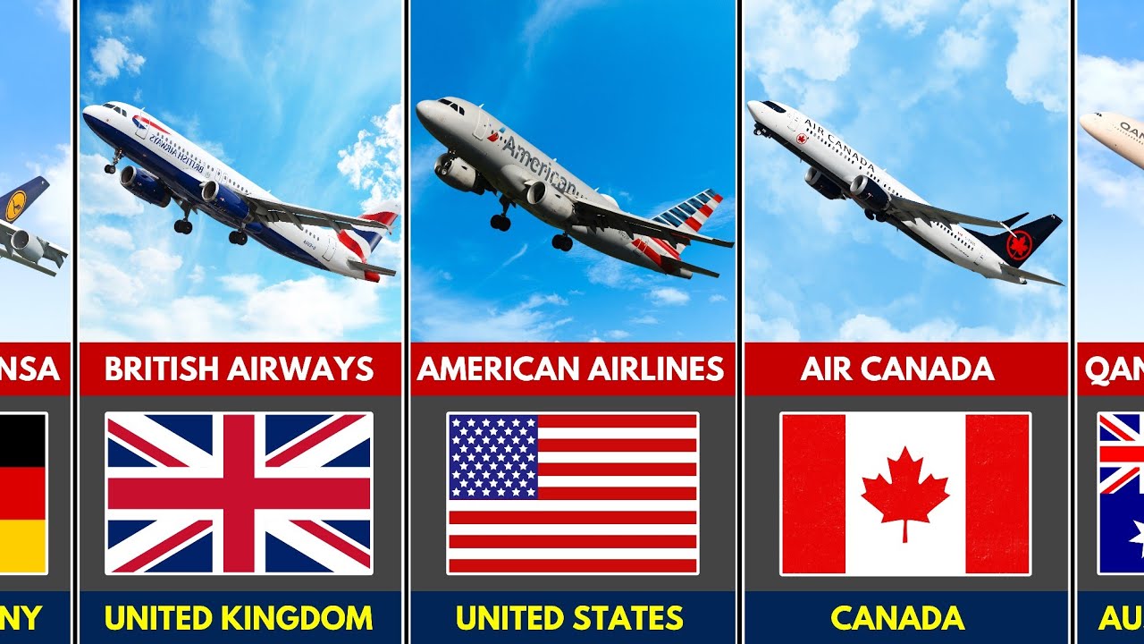 195 Countries And Their National Airline | National Airlines From Different Countries