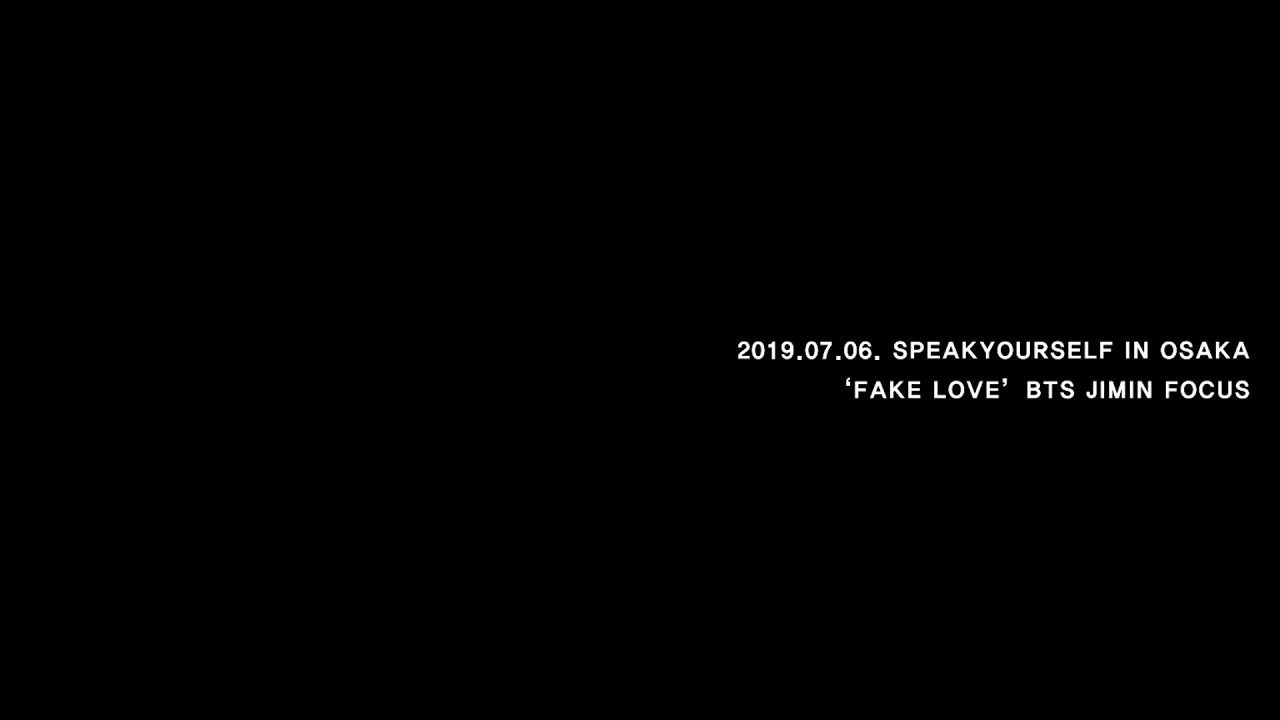 [방탄소년단 지민] 190706 SYS TOUR IN OSAKA - FAKE LOVE JIMIN FOCUS BTS 지민 직캠