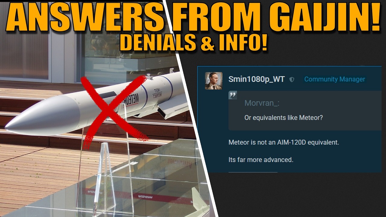 ANSWERS from GAIJIN in the FORUM! A-4M DENIED? AIM-120D INFO? METEOR & MICA NG DENIED! - War Thunder