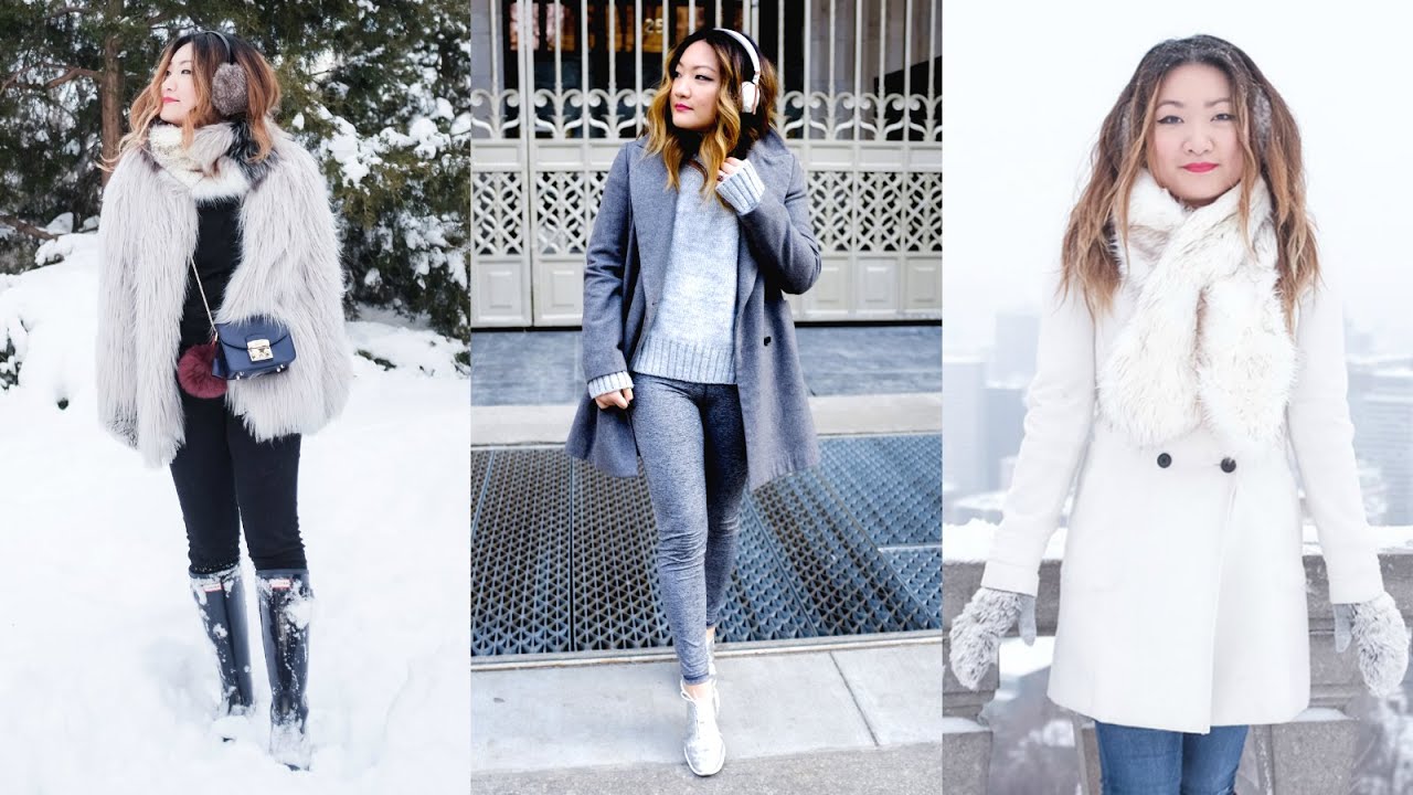 Faux fur, Hunter boots + Athleisure Outfits - Winter Fashion Lookbook