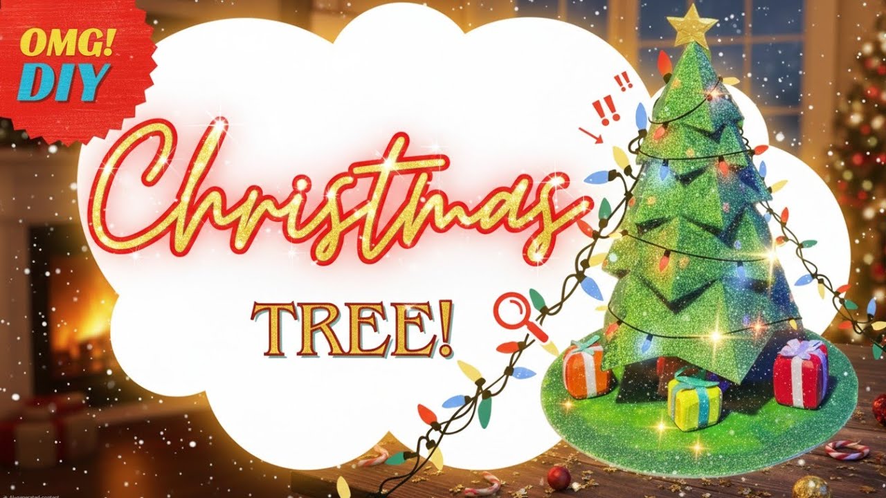 🎁 Handmade Low Poly Christmas Tree 🎄 | Easy Paper Craft for Christmas #christmas 