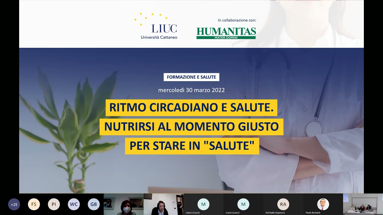 Formazione e Salute: Ritmo circadiano e salute. Nutrirsi al momento giusto per stare in “salute”