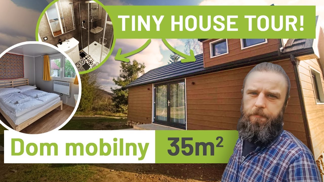 Dom mobilny całoroczny 35m2 na zgłoszenie. TINY HOUSE TOUR
