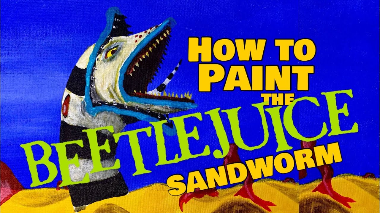 How to Paint the Beetlejuice Sandworm! #beetlejuice #art #paintingtutorial