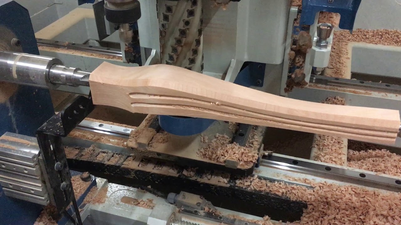 NESTO 4 EKSEN CLASSIC CNC AHŞAP TORNA MAKİNASI (Lükens Üzerine Fitil İşlemi)