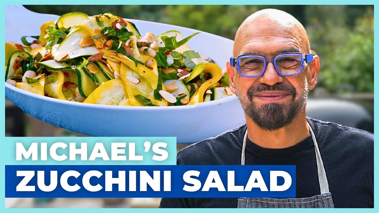 Michael Symon's 5-Star Shaved Zucchini Salad 🌟 Symon&rsquo;s Dinners Cooking Out | Food Network